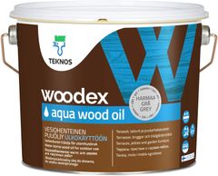 Teknos puuöljy Woodex Aqua Wood Oil 2,7 l harmaa
