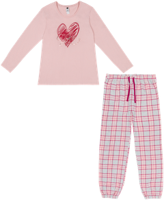 Actuelle naisten flanellipyjama 212A382518