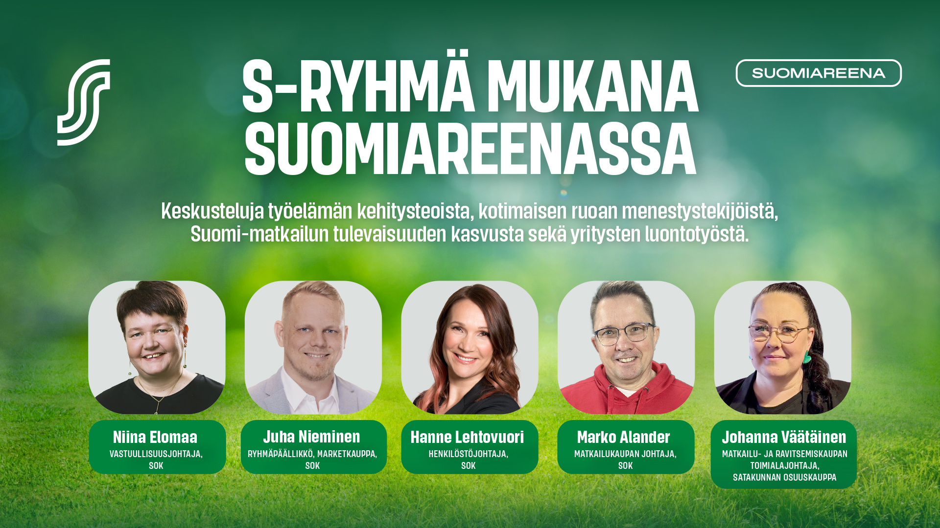 S-ryhmä osallistuu vuoden 2026 SuomiAreenaan