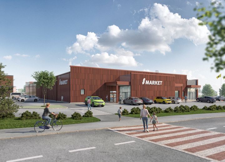 Uuden S-marketin rakentaminen käynnistyy Muuramessa huhtikuussa työmaan aitauksella. Uusi myymälä avataan kesällä 2025.