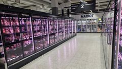 Myymälän energiatehokkuutta on parannettu uusimmalla kylmäkalusteet energiatehokkaampiin malleihin.