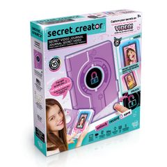 Interaktiivinen Secret Creator" -päiväkirjaleikkisetti pakkauksessaan.