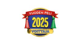 Vuoden Peli 2025 -voittajaa osoittava logo.