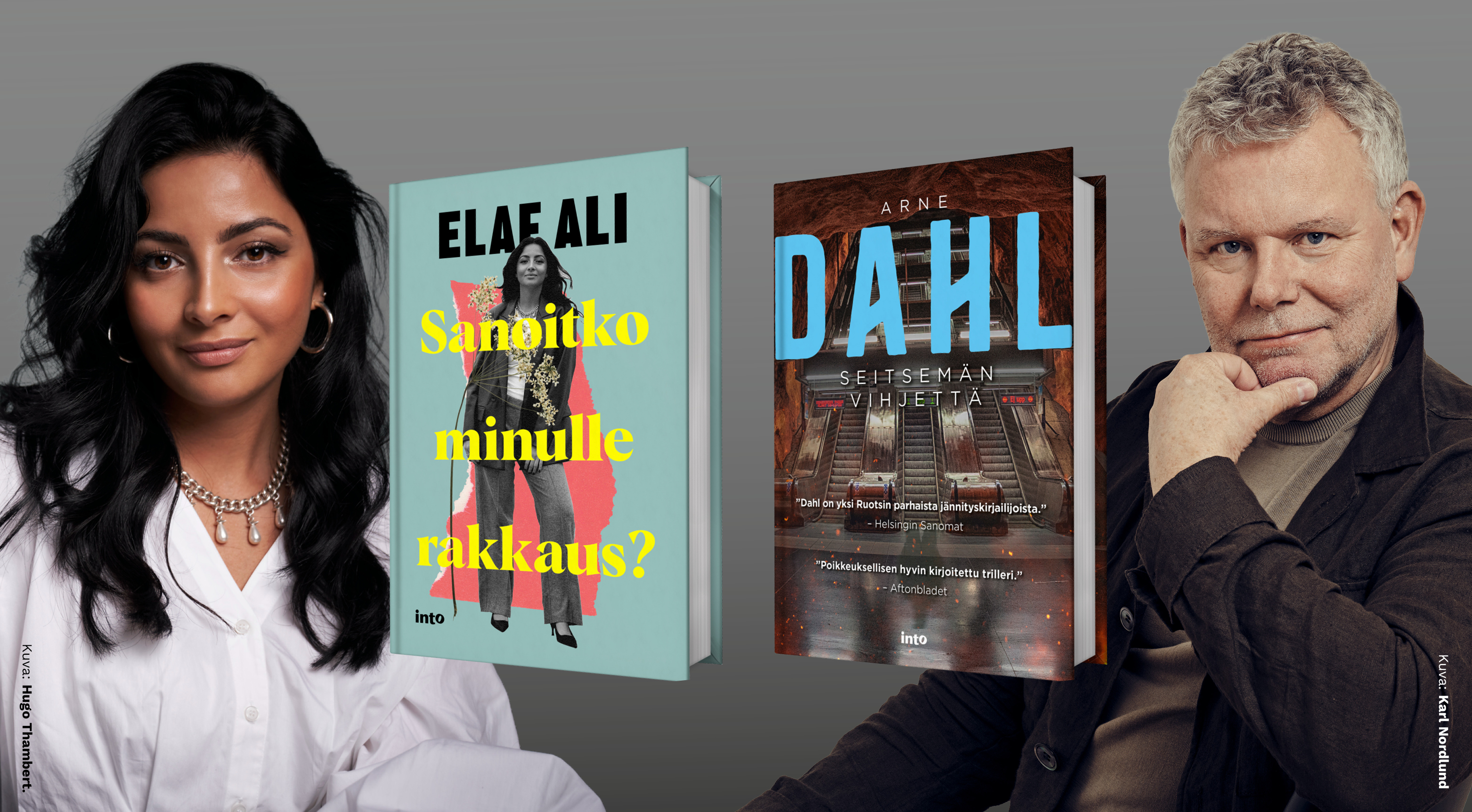 Elaf Ali ja Arne Dahl vierailevat Helsingin Kirjamessuilla
