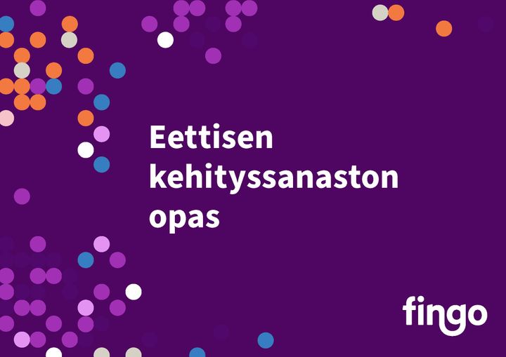 Eettisen kehityssanaston oppaan kansi.