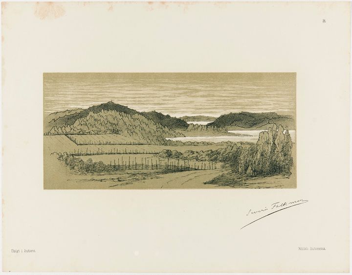Näköala Joutsenossa. Kuva Severin Falkman (1885). Museoviraston kuvakokoelmat.