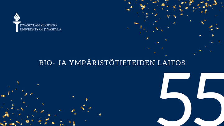 Jyväskylän yliopiston bio- ja ympäristötieteiden laitos täyttää 55 vuotta. Juhla järjestetään 17.6.2025.