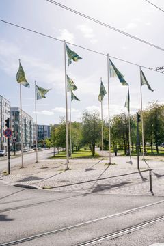 Germa Huijbers, Lippumeri, 2003. EMMA-kokoelma. Alberganesplanadi