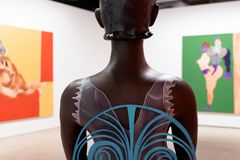 Tschabalala Self, Negligé 1, 2023. I Tschabalala Self Studios ägo © Paula Virta / EMMA – Esbo moderna konstmuseum