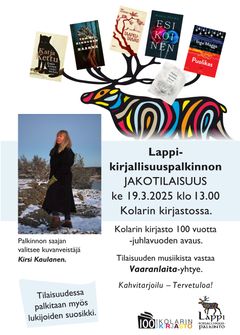 Palkinnonjakotilaisuuden mainos