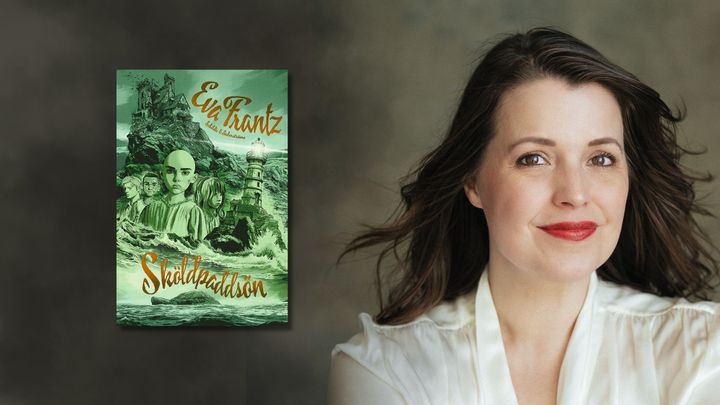 Skölpaddsön är Eva Frantz tionde bok och fjärde barnbok.