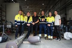 Speweld Service liittyy mukaan Nimlakseen. Kuvassa Aku Salminen ja Tuomo Hoikkanen (Speweld), Pekka Pöykkö (Nimlas), Lasse Keskevaari ja Michael Kraus (Speweld) ja Toni Ranta (Nimlas).