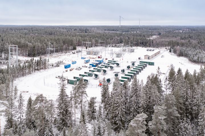 OX2:n Bredhälla-energiavarasto Ruotsissa. Kuva: Tomas Ärlemo