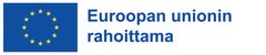 EU-logo ja Euroopan unionin rahoittama -teksti