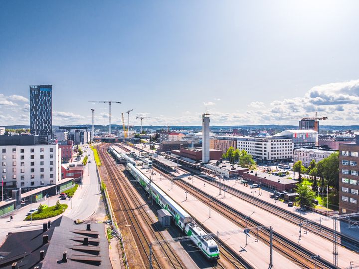 Tampereen rautatieaseman näkymää.
