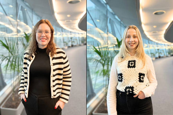 Roosa Pöyhönen ja Maarit Bezemer aloittivat MEP Miapetra Kumpula-Natri kabinetissa joulukuussa.
