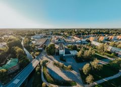 Ilmakuva Orimattilan keskustasta.