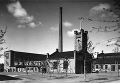 Yhdistyneiden villatehtaiden palokalustovarasto, jonne syntyi myöhemmin Valvillan tehdasmuseo.
