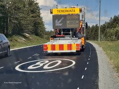 Printteriauton nopeusrajoitusmerkintä