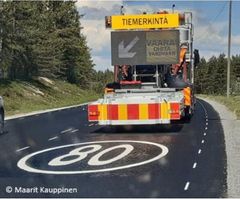 Nopeusrajoitusmerkintä printterillä
