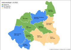 Hoitourakoitsijat 1.10.2025 kartalla.