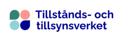 Logo för Tillstånds- och tillsynsverket med fyra färgade former.