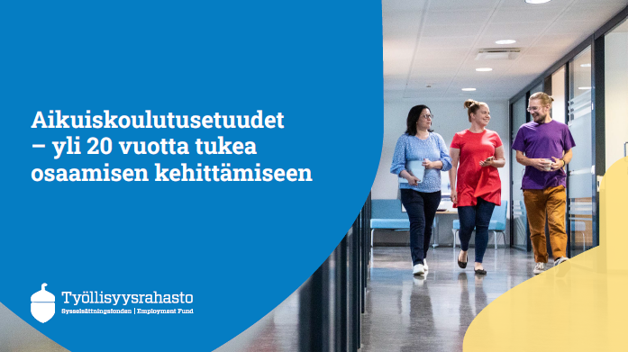 Työllisyysrahaston tuore julkaisu kokoaa ensimmäistä kertaa yhteen aikuiskoulutusetuuksien toimeenpanon, käytön ja vaikutukset 2000-luvun alusta niiden lakkauttamiseen saakka.