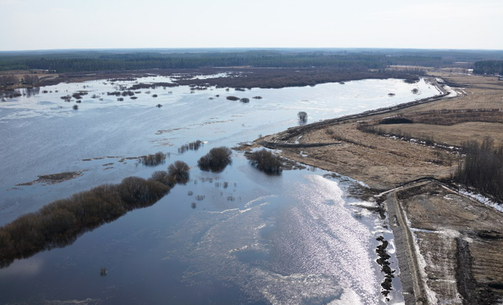 Kuvituskuva. Ilmakuva Vetelin Haapajärvestä keväällä 2023.
