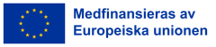 Logotyp: EU-flagga och texten Medfinansieras av Europeiska unionen.