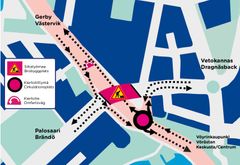 Palosaaren risteyssillan työmaa_infokartta_Jouko Keto_Vaasan kaupunki