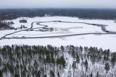 Pikkuselkä kuvattuna helmikuussa 2024 ruoppaustyömaan ollessa käynnissä.