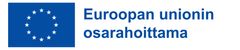 EU-logo. Kyseessä on Euroopan unionin osarahoittama JTF- hanke.