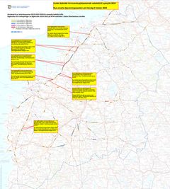 Kartta hirvikolareista ja -kolarisumista Pohjalaismaakunnissa vuosina 2019–2023. Kartassa merkitty tapahtumat ja tiheimmät alueet.