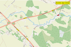 Omväg via Tammerforsvägen (väg 9) och Björneborgsvägen (väg 2).