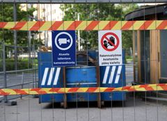 Työmaa-aitaus.