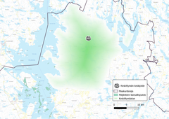 Karttakuva Itä-Hämeen Helmi-keskittymästä. Keskittymillä ei ole tarkkoja karttarajoja, eikä keskittymä velvoita maanomistajia. Kaikki Helmi-ohjelman toimenpiteet ovat maanomistajille vapaaehtoisia.