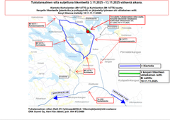 Tukialansalmen silta - kiertoreittijärjestelyt