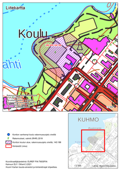 Karttakuva Kontion koulun sijainnista.