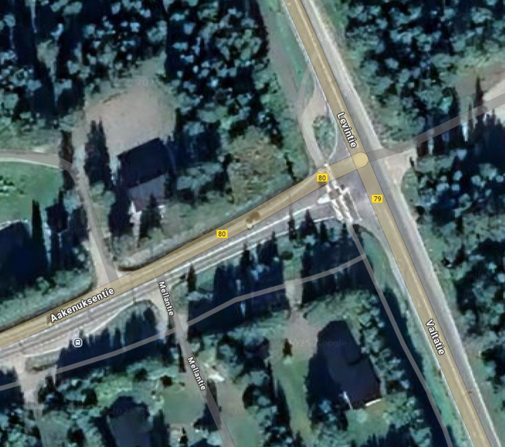 karttakuva Kittilän kiertoliittymästä