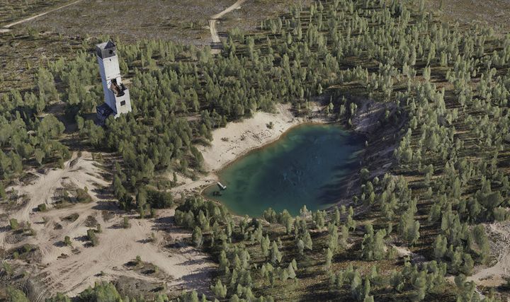 Kuvassa on entinen rautamalmikaivos Kemijärvellä.