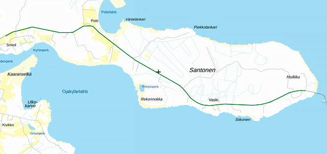 Suunnittelualueen kartta.