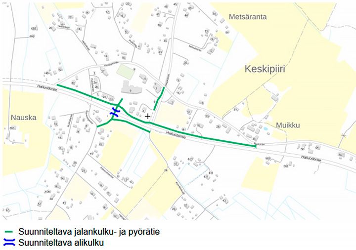 Hankkeen suunnittelualue kartalla.