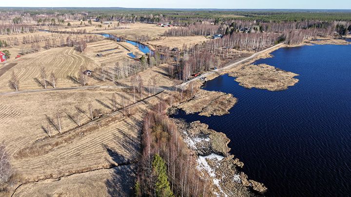 Ilmakuva Kortteisen padosta.