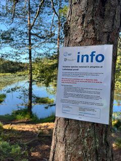 Infotaulu. Laihalampi Espoossa