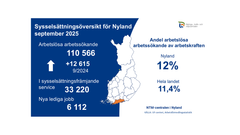 Sysselsättningsöversikt för Nyland 09/2025
