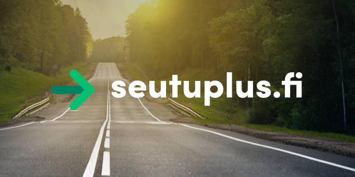 Seutuplus.fi-osoite ja taustalla maisema.