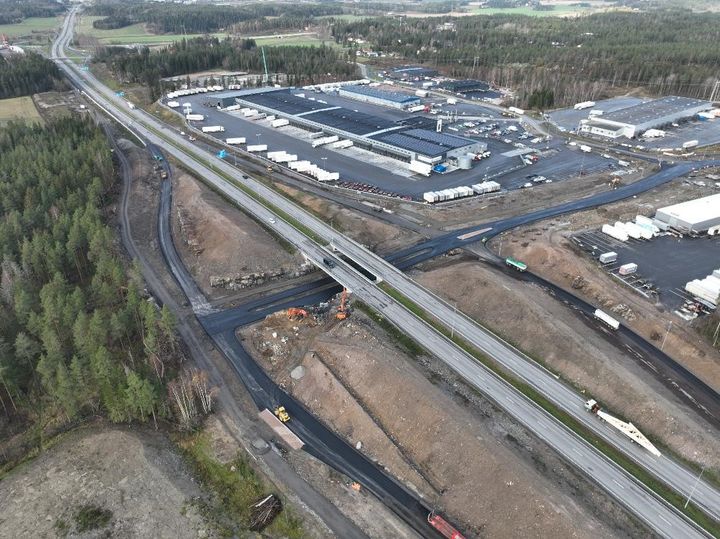 Avantin eritasoliittymä marraskuussa.
