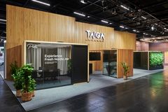 Taiga Conceptin osasto Orgatec-messuilla.