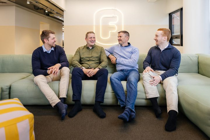 Kuvassa: Juhani Järvensivu (CEO), Kai Kuokkanen (Head of Store Operations), Richard Lindroos (Founder, CFO), Riku Poutanen (CGO)