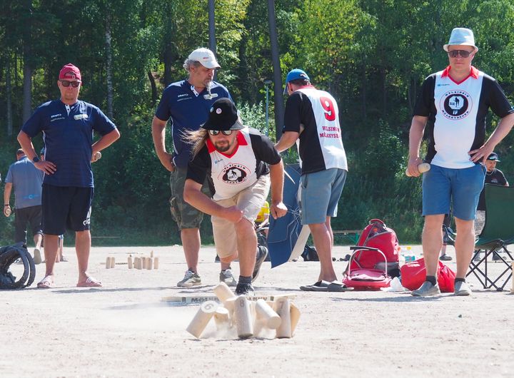 Mölkky-peli kuuluu kansalliseen elävän perinnön wikiluetteloon. Kuva: Vesa Känsäkangas